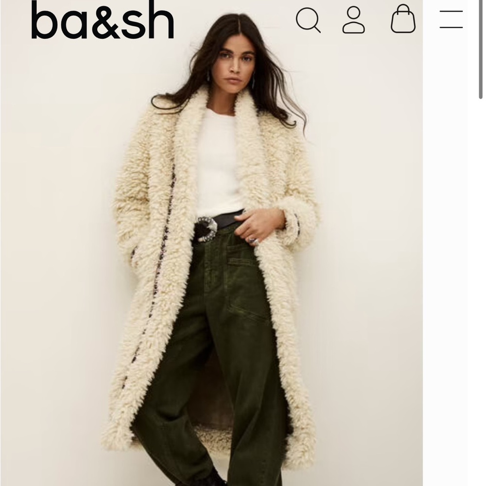 Ba&sh cais long fur coat